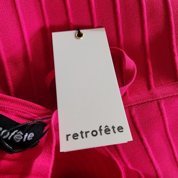 Retrofete Kylie Bandage Knit Dress in Dragon Fruit Pink Size XXS NWT Maxi - Picture 13 of 15